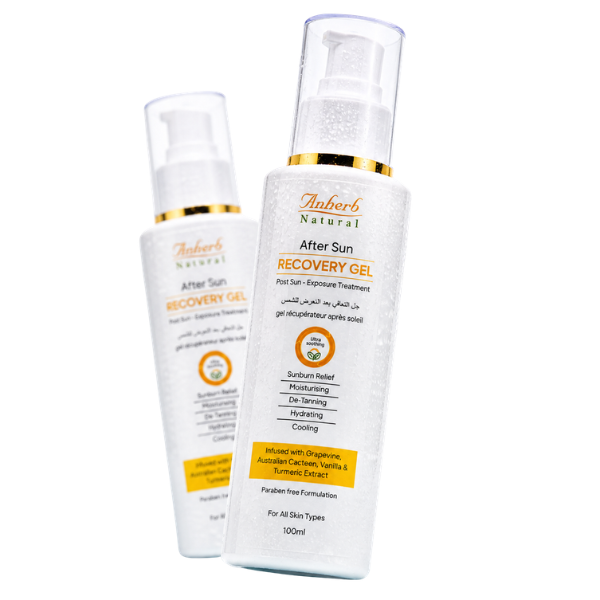 Anherb Natural After Sun Recovery Gel, UV - A & UV - B Protection | Paraben Free Formulation| All Skin Types|100 ml