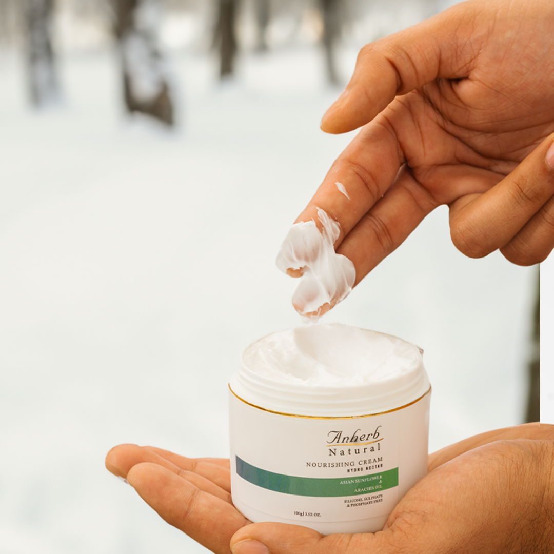 Anherb Natural Hydro Nectar Nourishing Cream - 100g | Sunflower Oil, Arachis Oil, Milk, Honey & Shea Butter