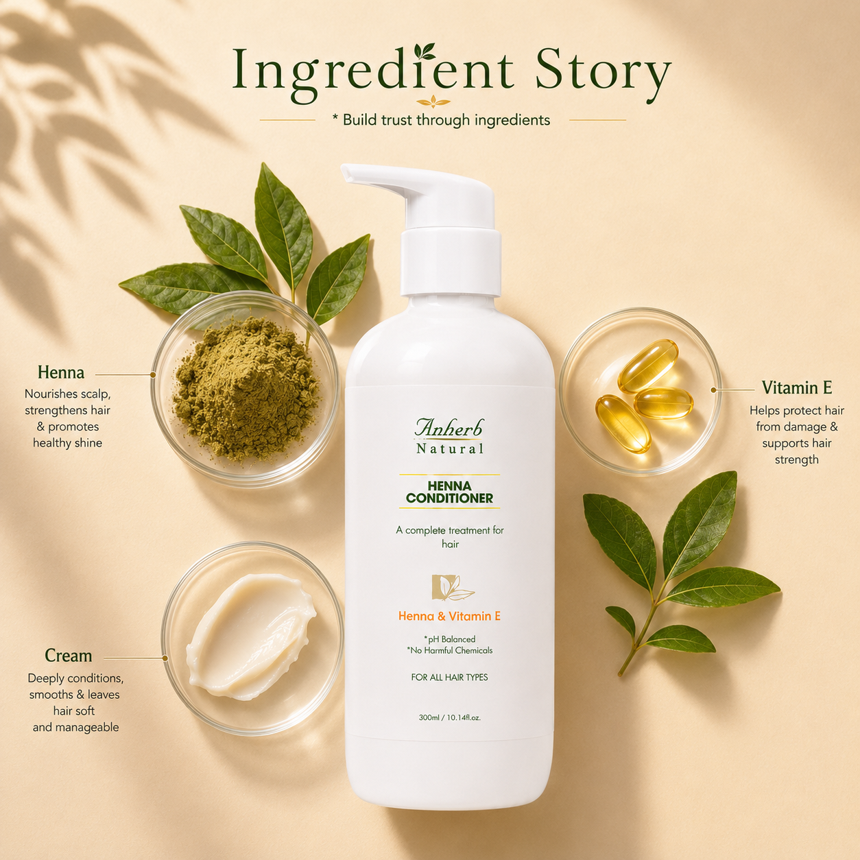 Anherb Henna Cream Conditioner | 300ml