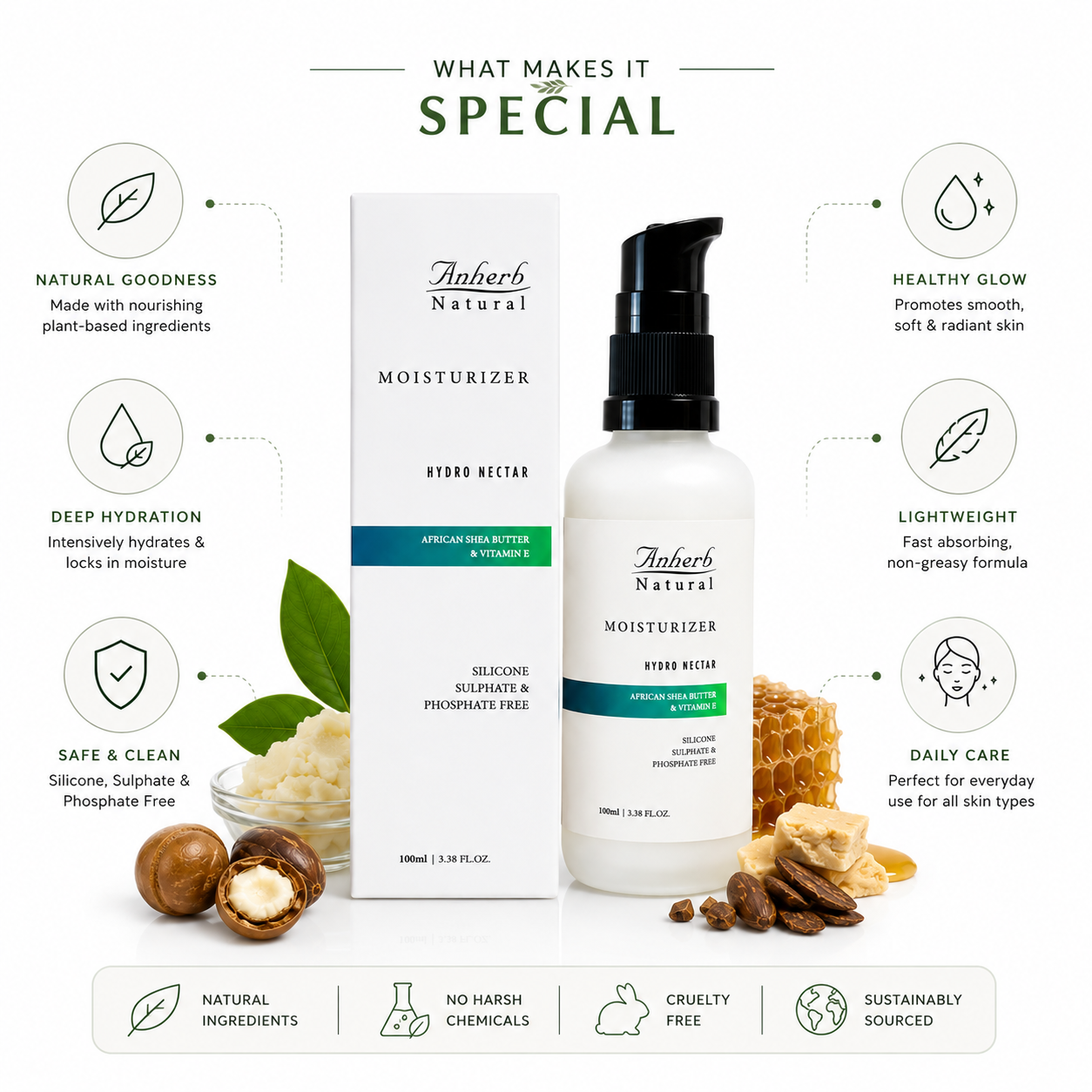 Anherb Hydro Nectar Facial Moisturizer | 100ml