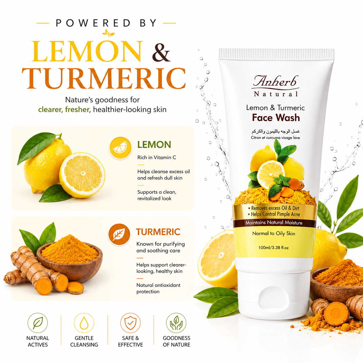 Face Wash - Lemon & Turmeric - 100ml