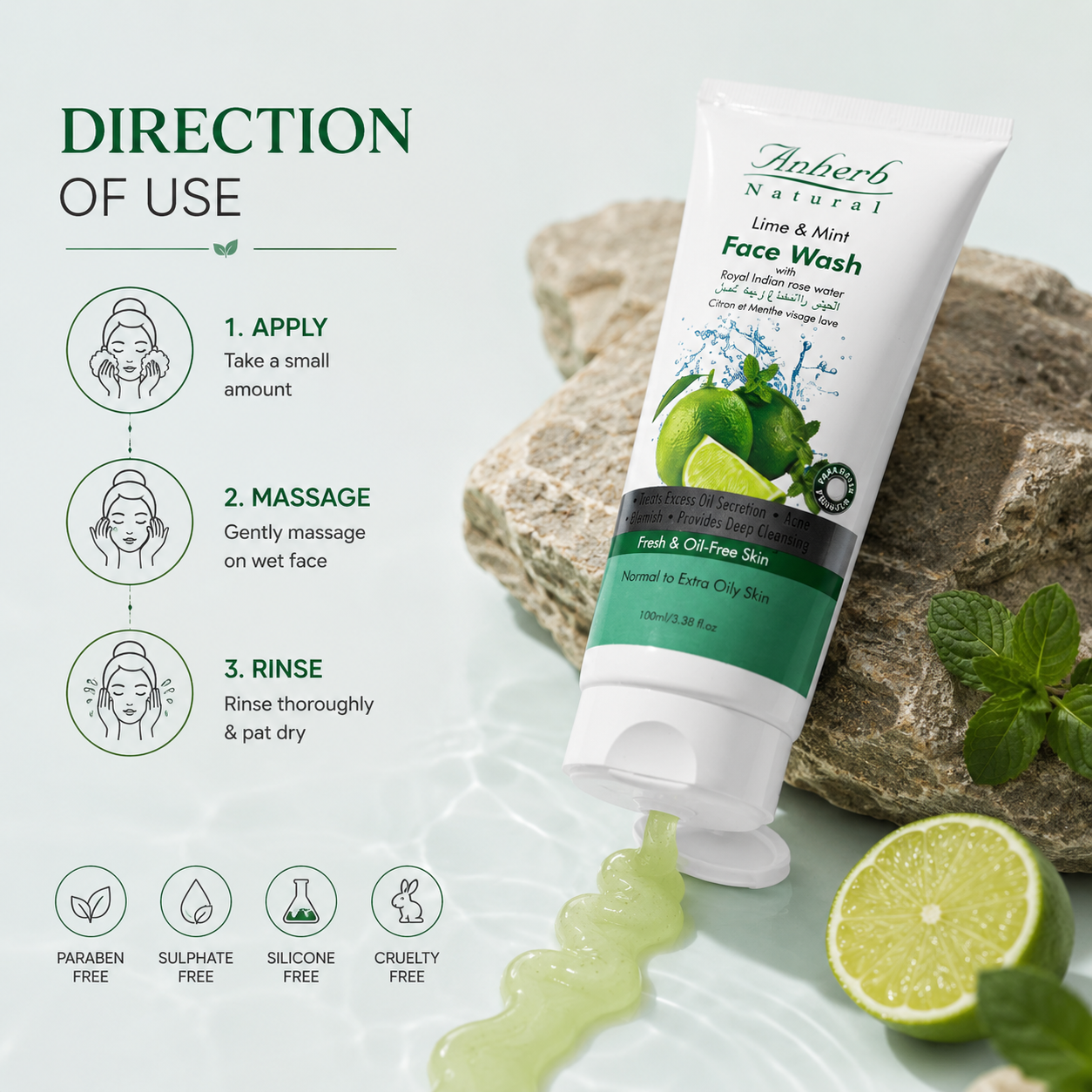 Face Wash - Lime & Mint - 100ml