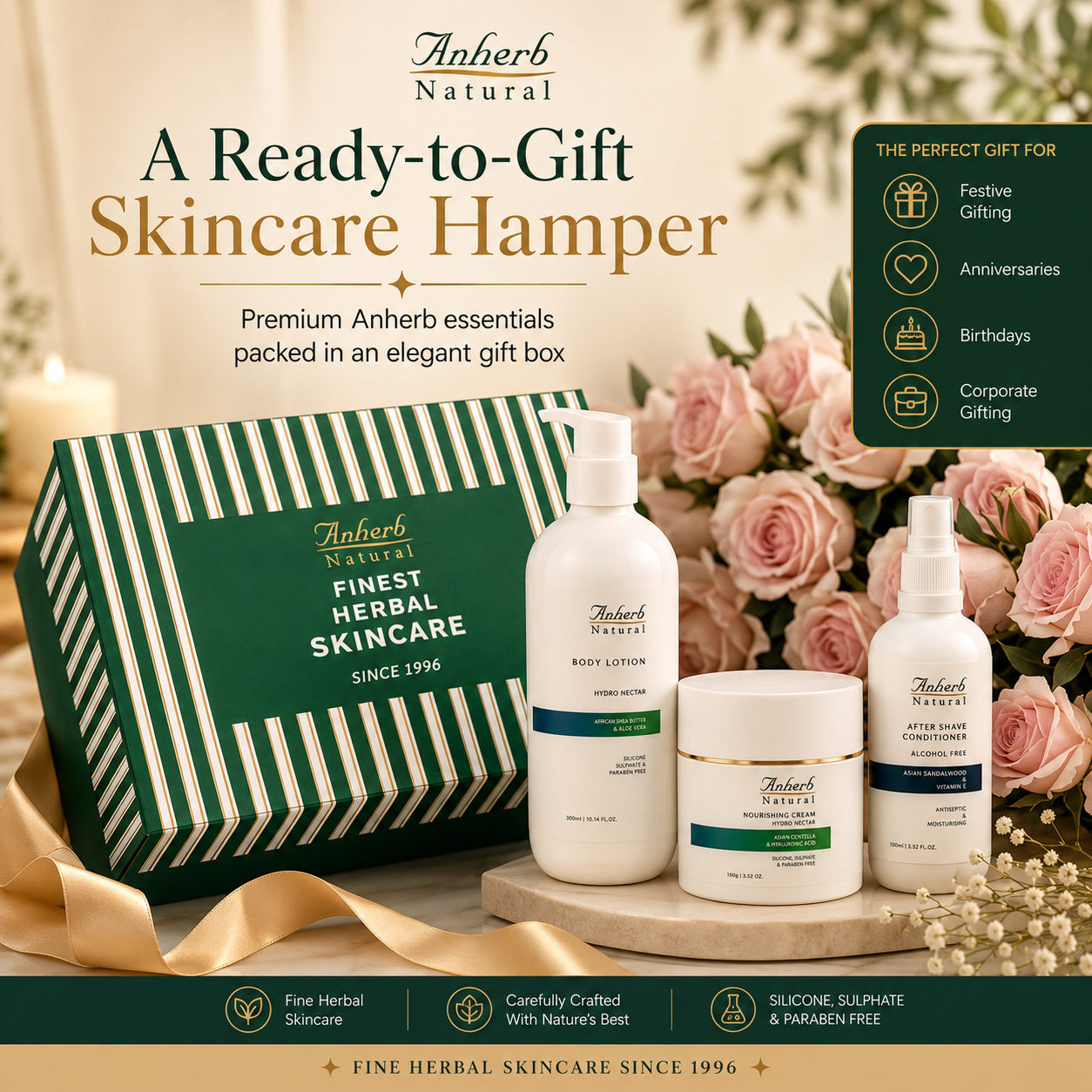 Anherb Elegance Hamper | Premium Skincare Gift Set for Him & Her
