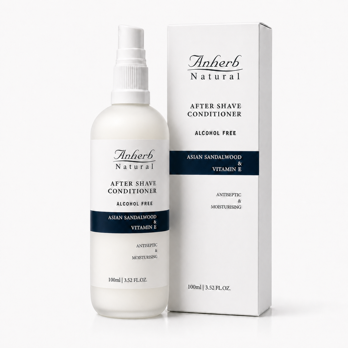 Anherb Natural After Shave Conditioner 100ml, bottle and carton