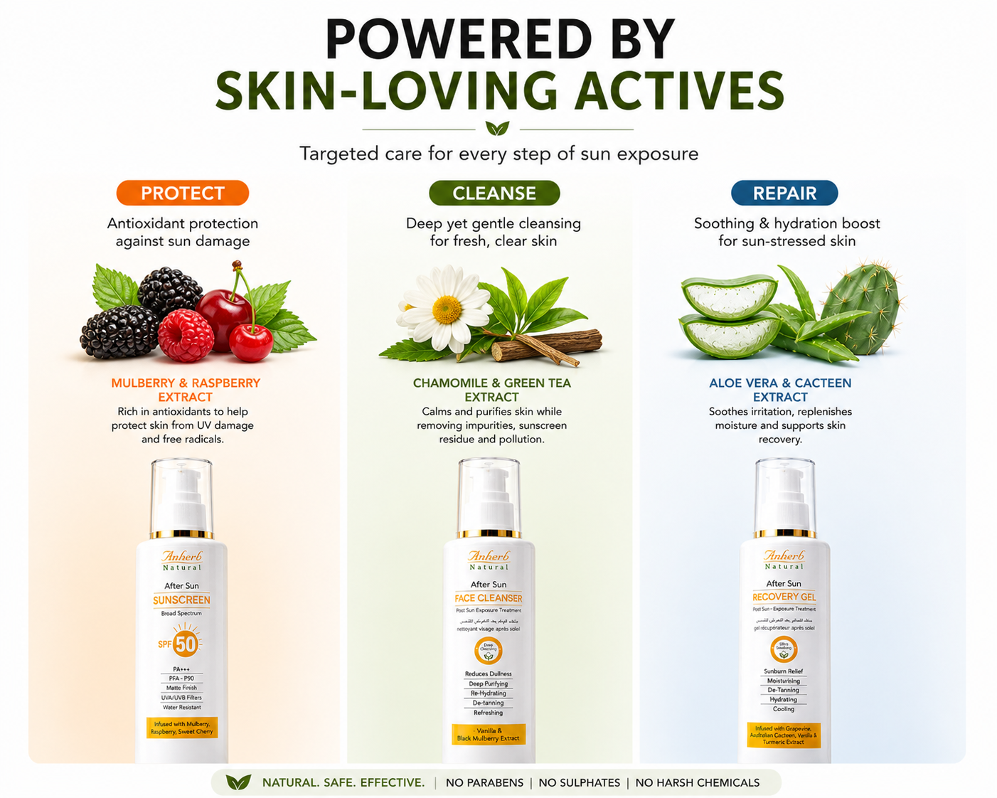Complete sun protection combo — pack of 3