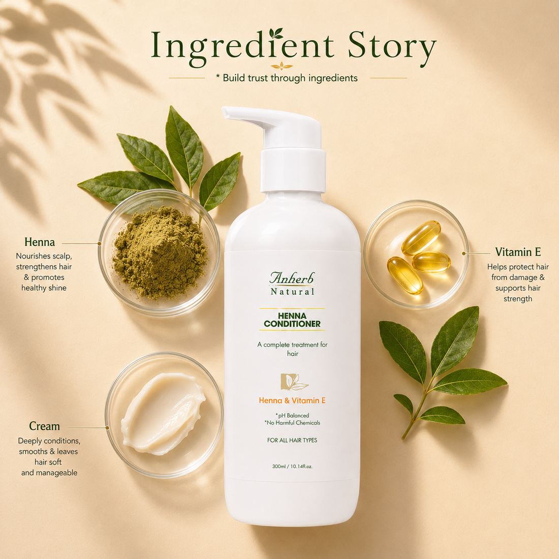 Anherb Henna Cream Conditioner | 300ml