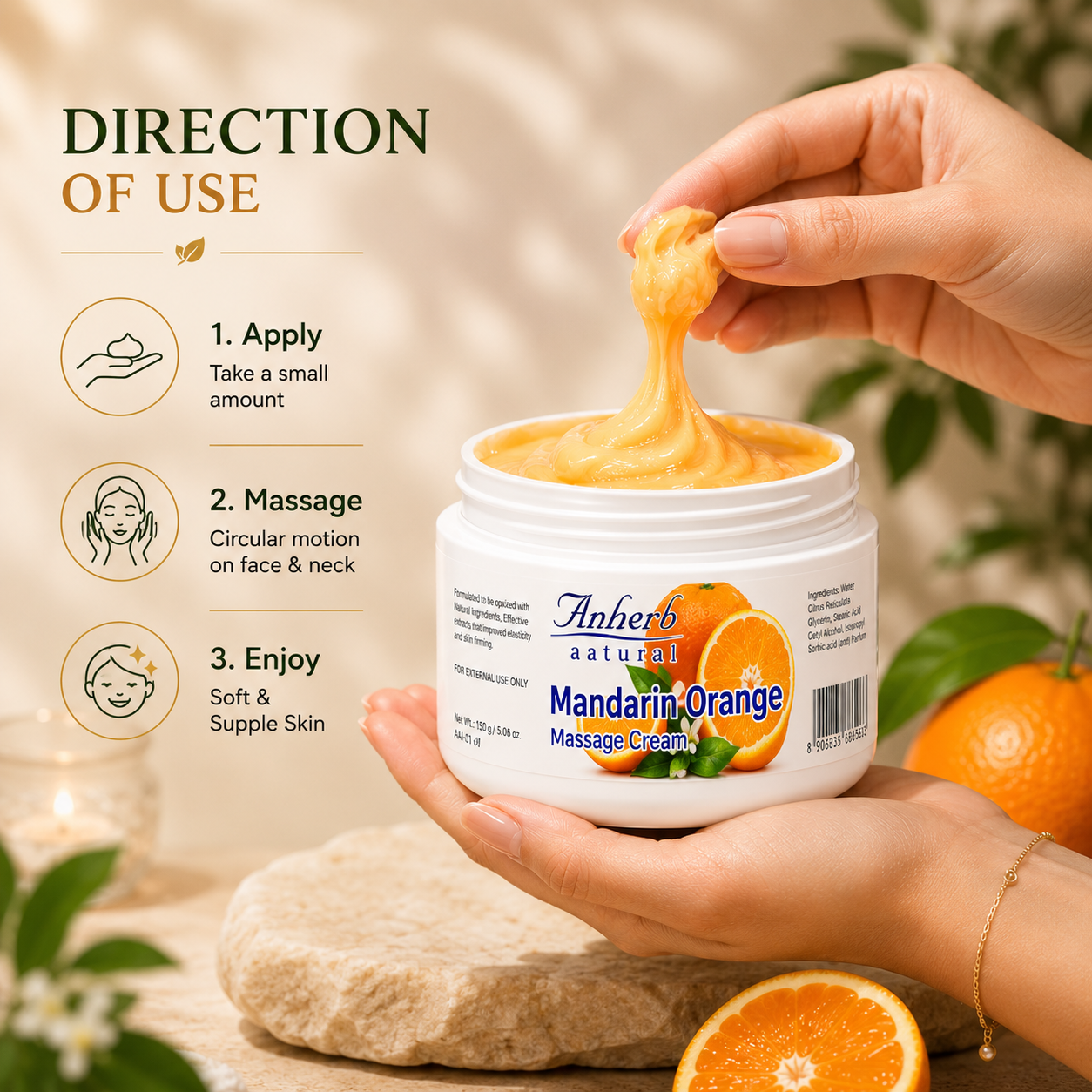 Mandarin Orange Re-Hydrating Cream - 45gm
