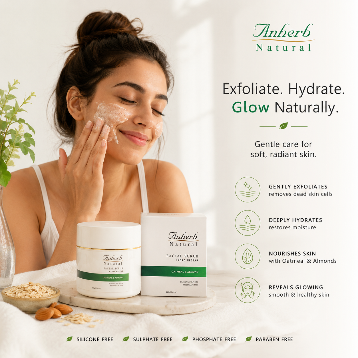 Anherb Hydro Nectar Facial Scrub | 200gm