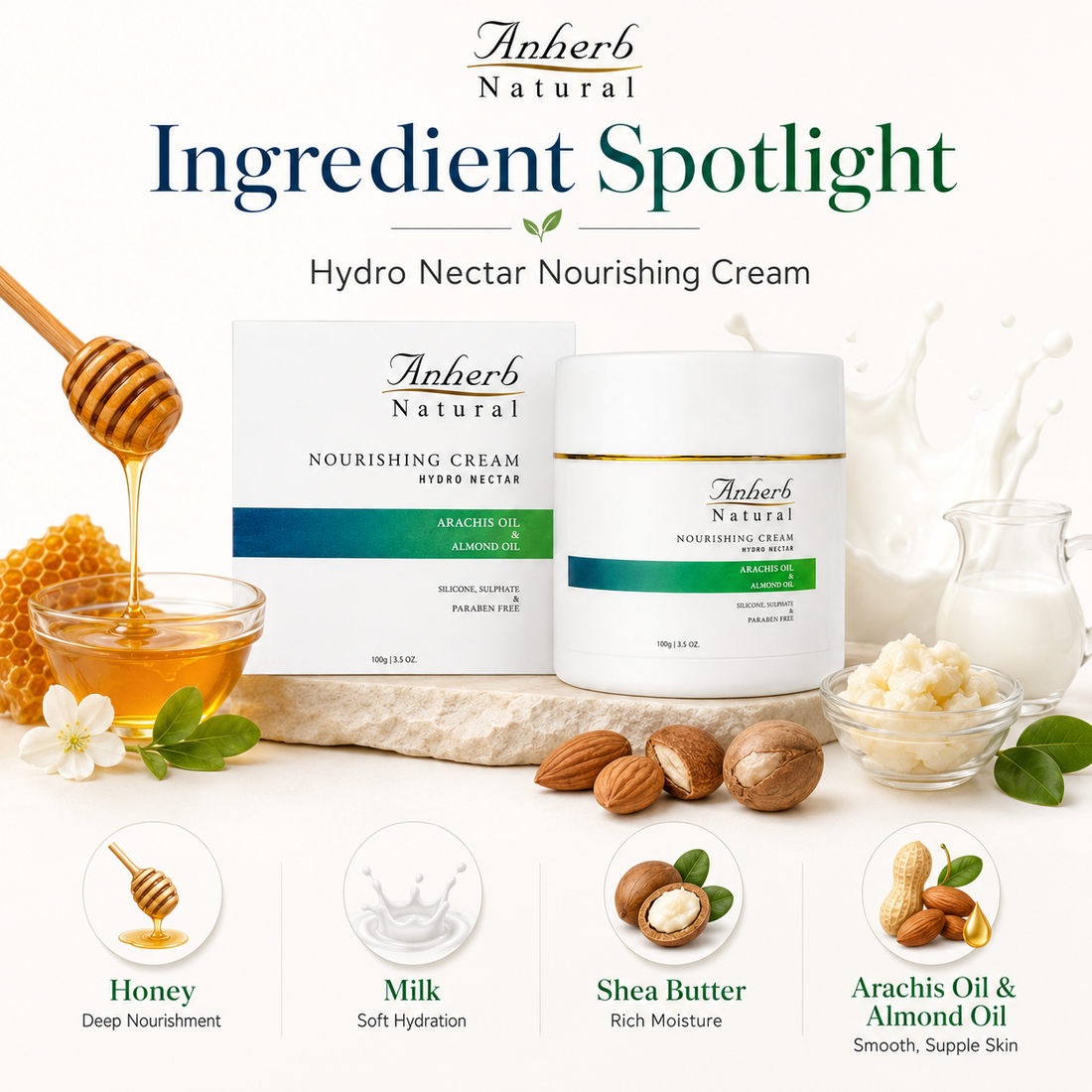 Anherb Hydro Nectar Nourishing Cream | 100g