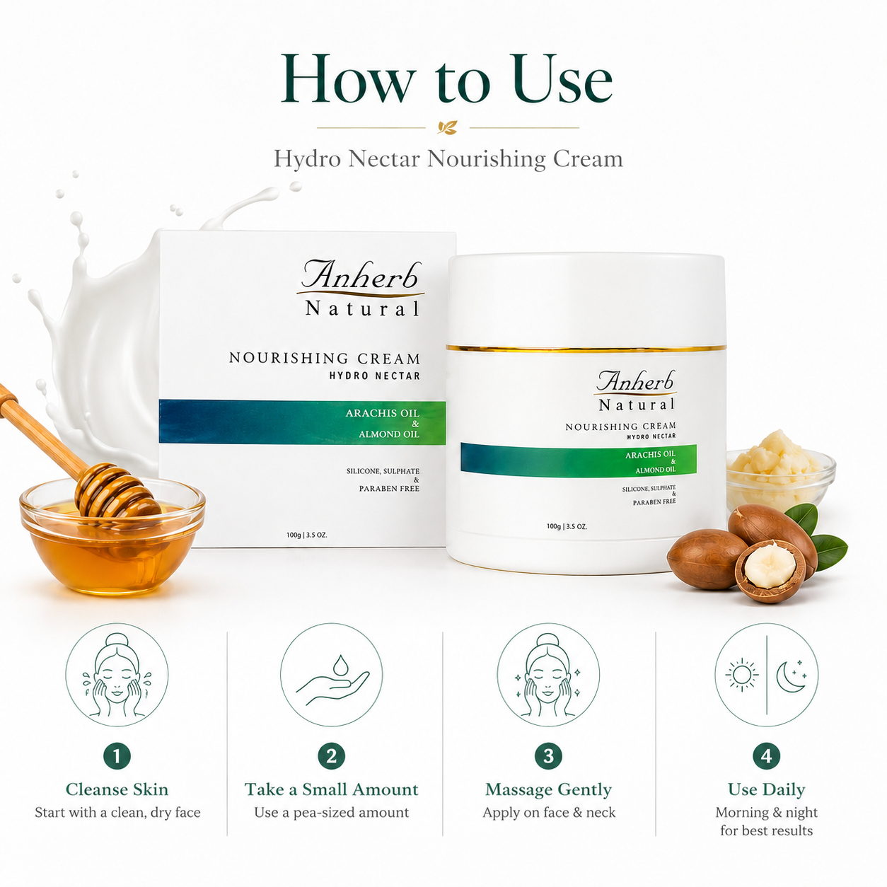 Anherb Hydro Nectar Nourishing Cream | 100g