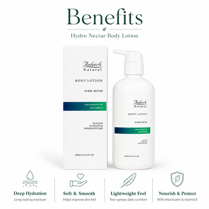 Anherb Hydro Nectar Body Lotion | Deep Hydration Body Moisturizer with Shea Butter &amp; Vitamin E | 300ml