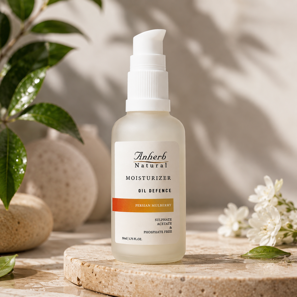 Anherb Natural SilkBlend Oil-Free Moisturizer | 50 ml | Persian Mulberry - Lightweight Hydration