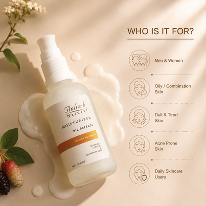 Anherb Natural SilkBlend Oil-Free Moisturizer | 50 ml | Persian Mulberry - Lightweight Hydration