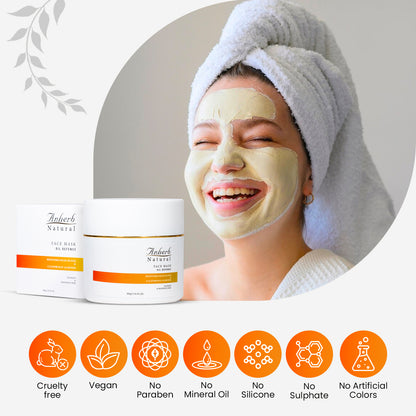 Anherb Natural Oil Defence Face Mask | Tailored for Oily and Combination Skin | Enriched with Vitamin-E | 100g