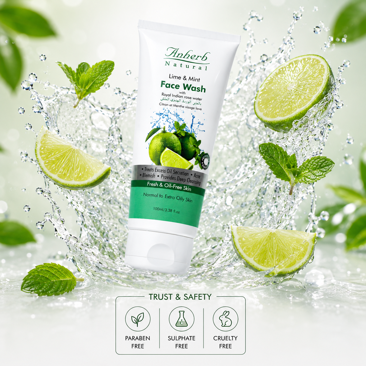 Face Wash - Lime &amp; Mint - 100ml