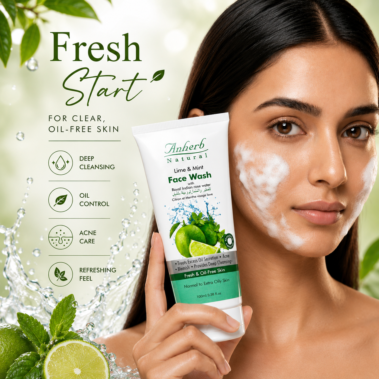 Face Wash - Lime &amp; Mint - 100ml