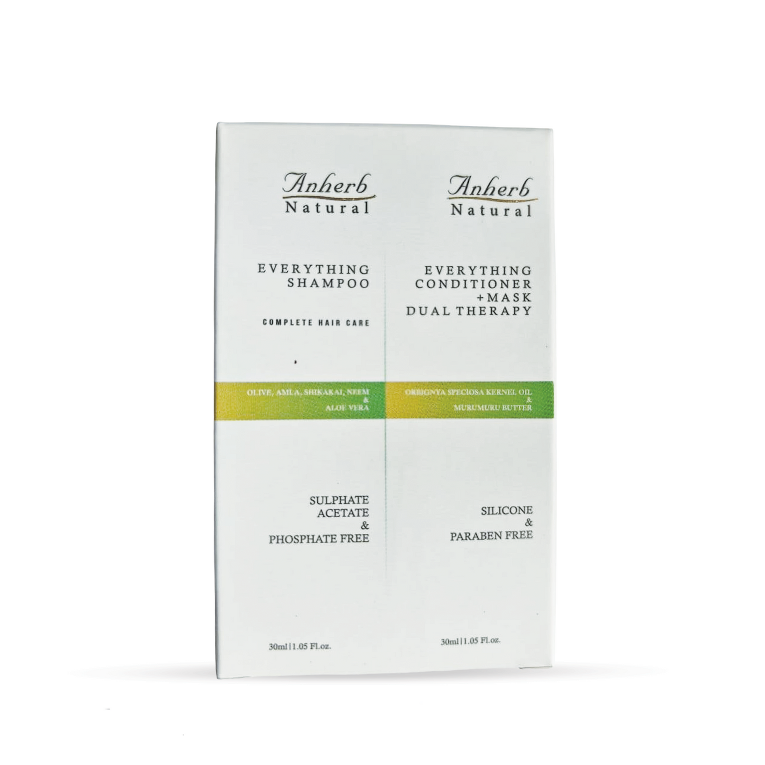 Anherb Natural Travel Size Hair Care Set 30ml each