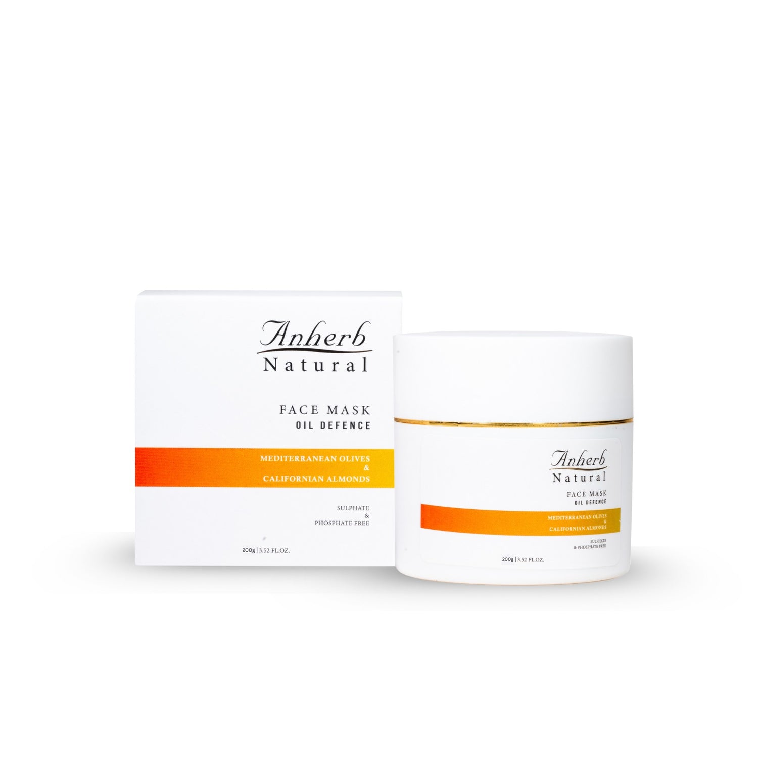 Anherb Natural Oil Defence Face Mask | Tailored for Oily and Combination Skin | Enriched with Vitamin-E | 200g