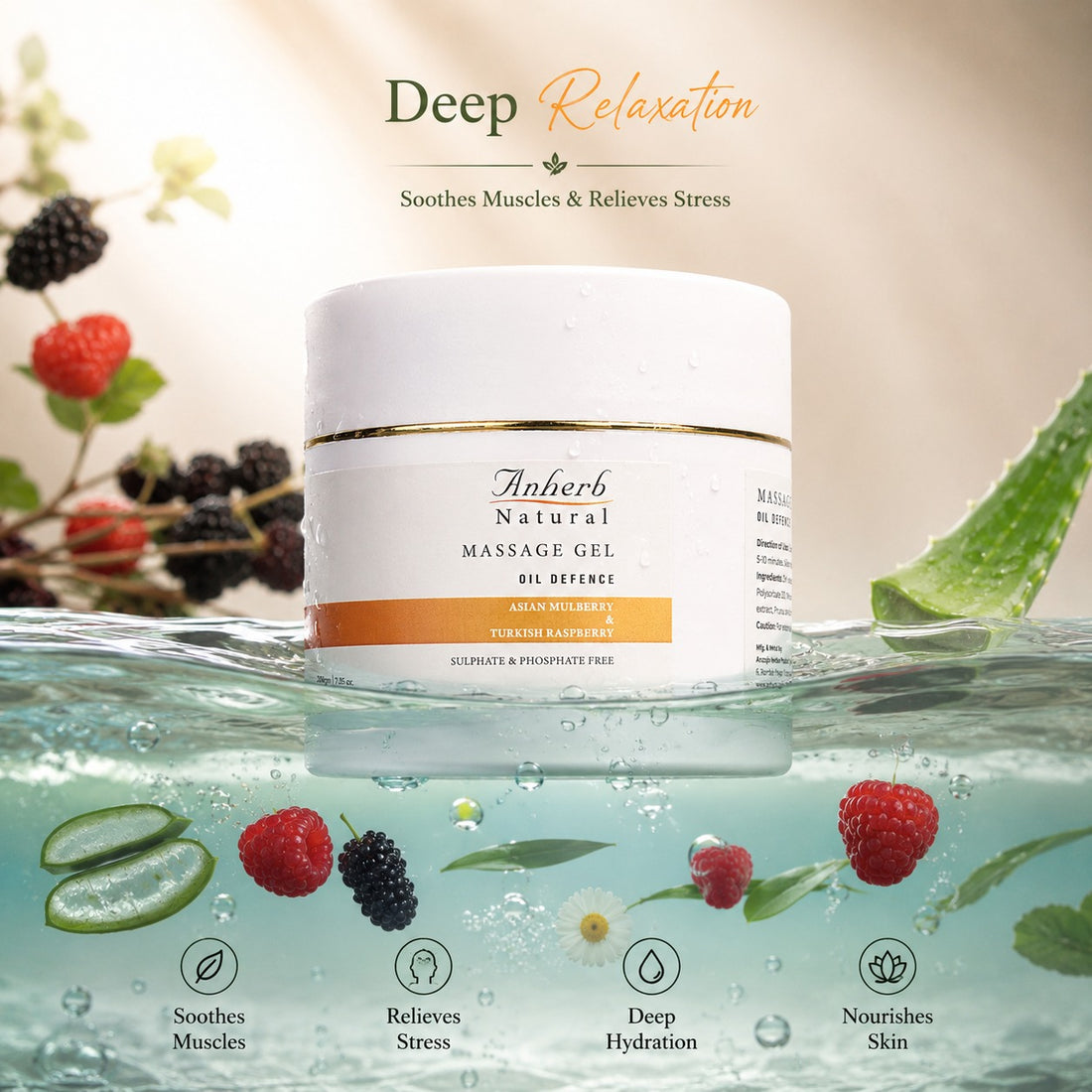Anherb Oil Defence Massage Gel | 200g