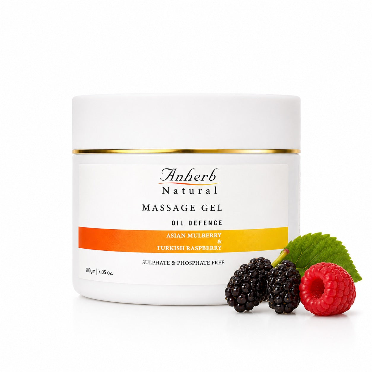 Anherb Oil Defence Massage Gel | Asian Mulberry &amp; Turkish Raspberry| 200g