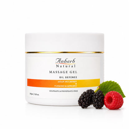 Anherb Oil Defence Massage Gel | Asian Mulberry &amp; Turkish Raspberry| 200g