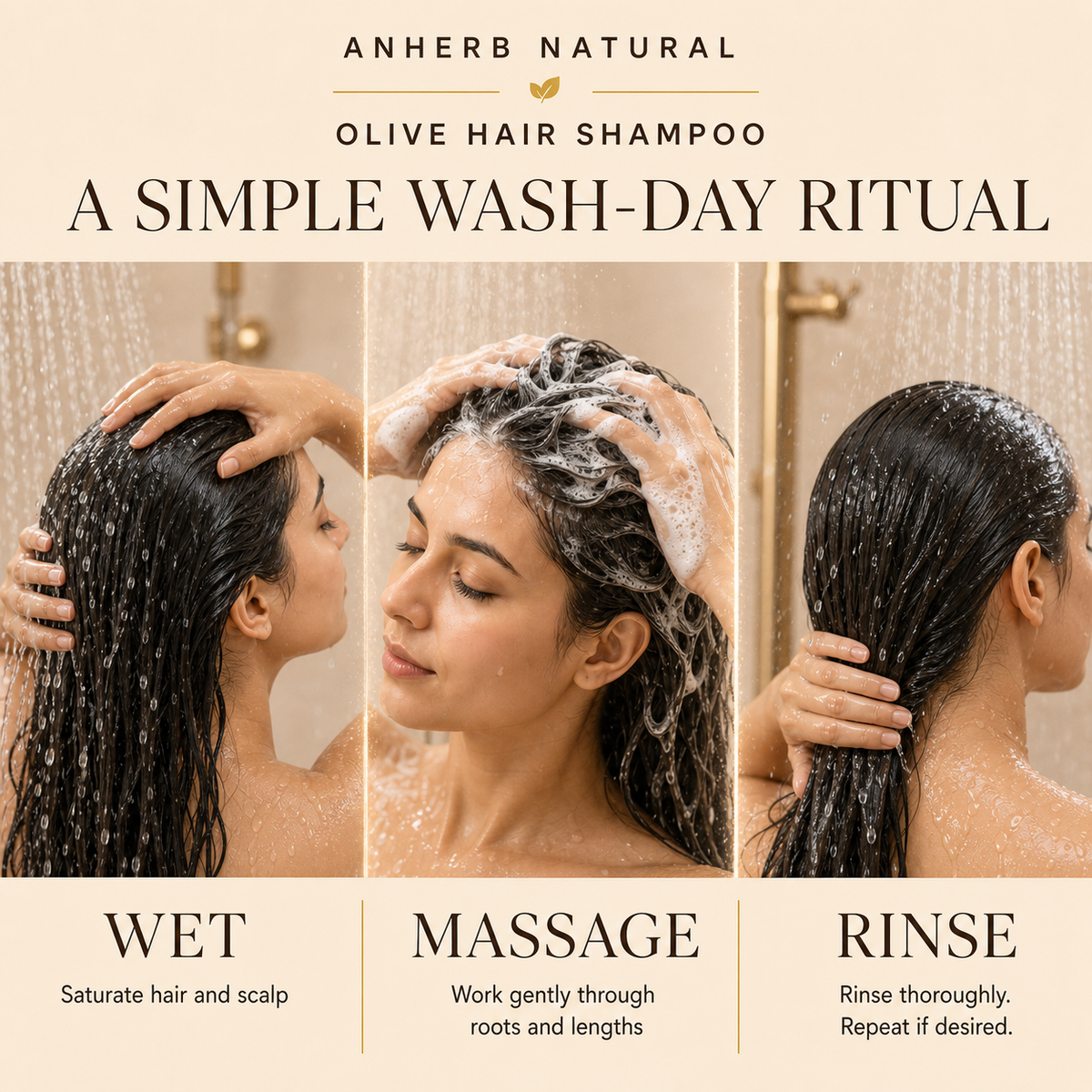 How to use Anherb Natural Olive Hair Shampoo