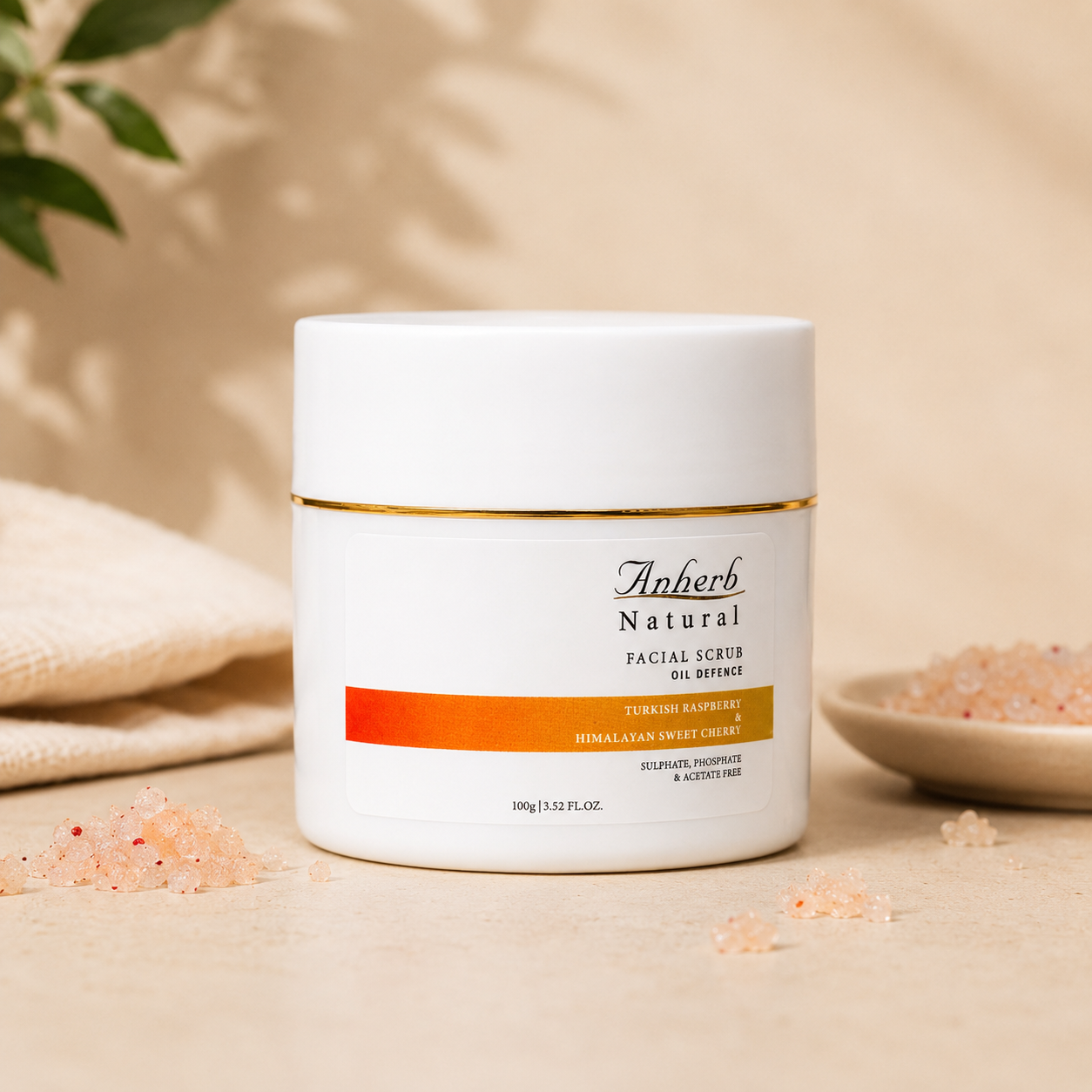 Anherb Oil Defence Face Scrub with Turkish Raspberry &amp; Himalayan Sweet Cherry