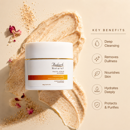 Anherb Oil Defence Face Scrub | Exfoliating Face Scrub for Oily &amp; Combination Skin | Turkish Raspberry &amp; Himalayan Sweet Cherry