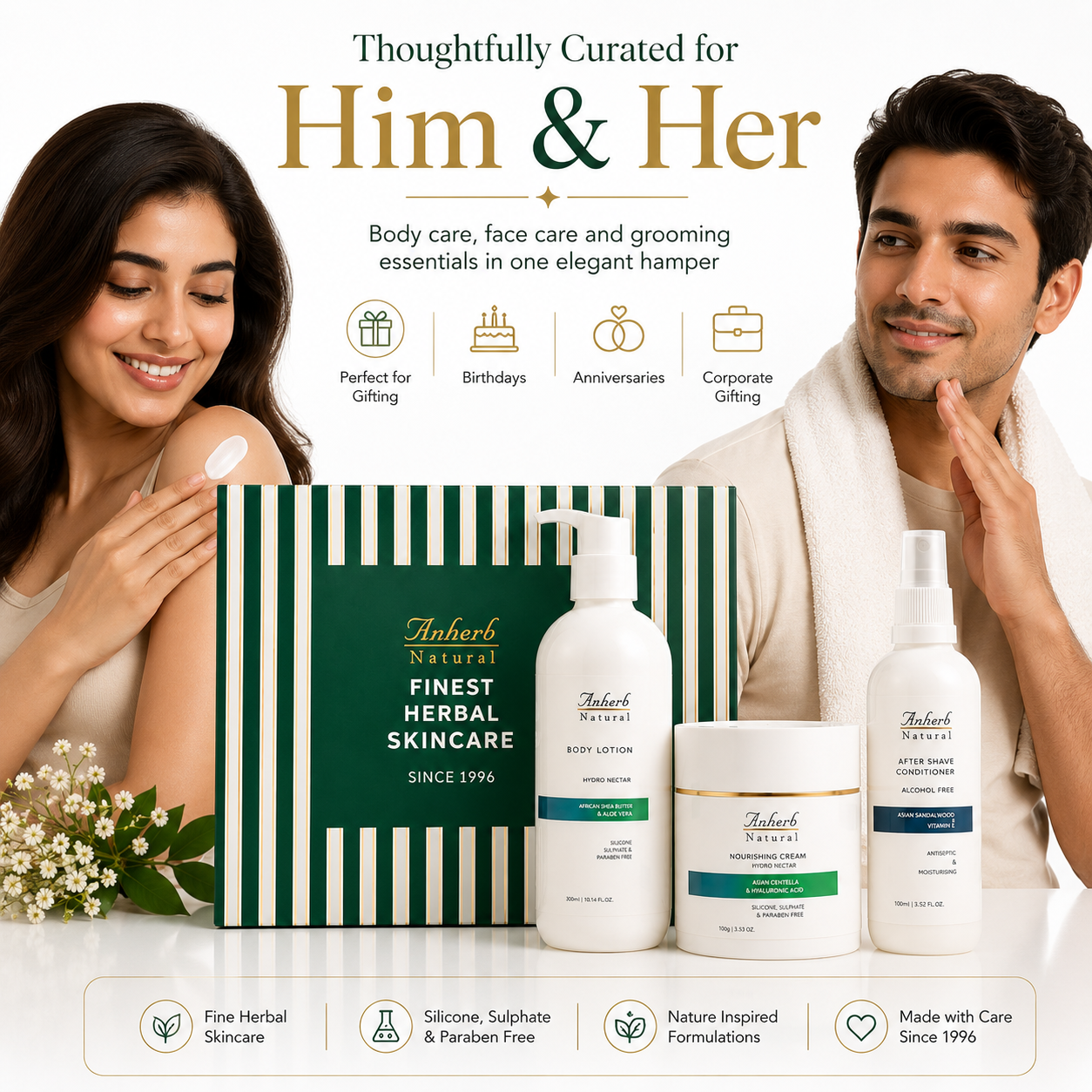 Anherb Elegance Hamper | Premium Skincare Gift Set for Him &amp; Her