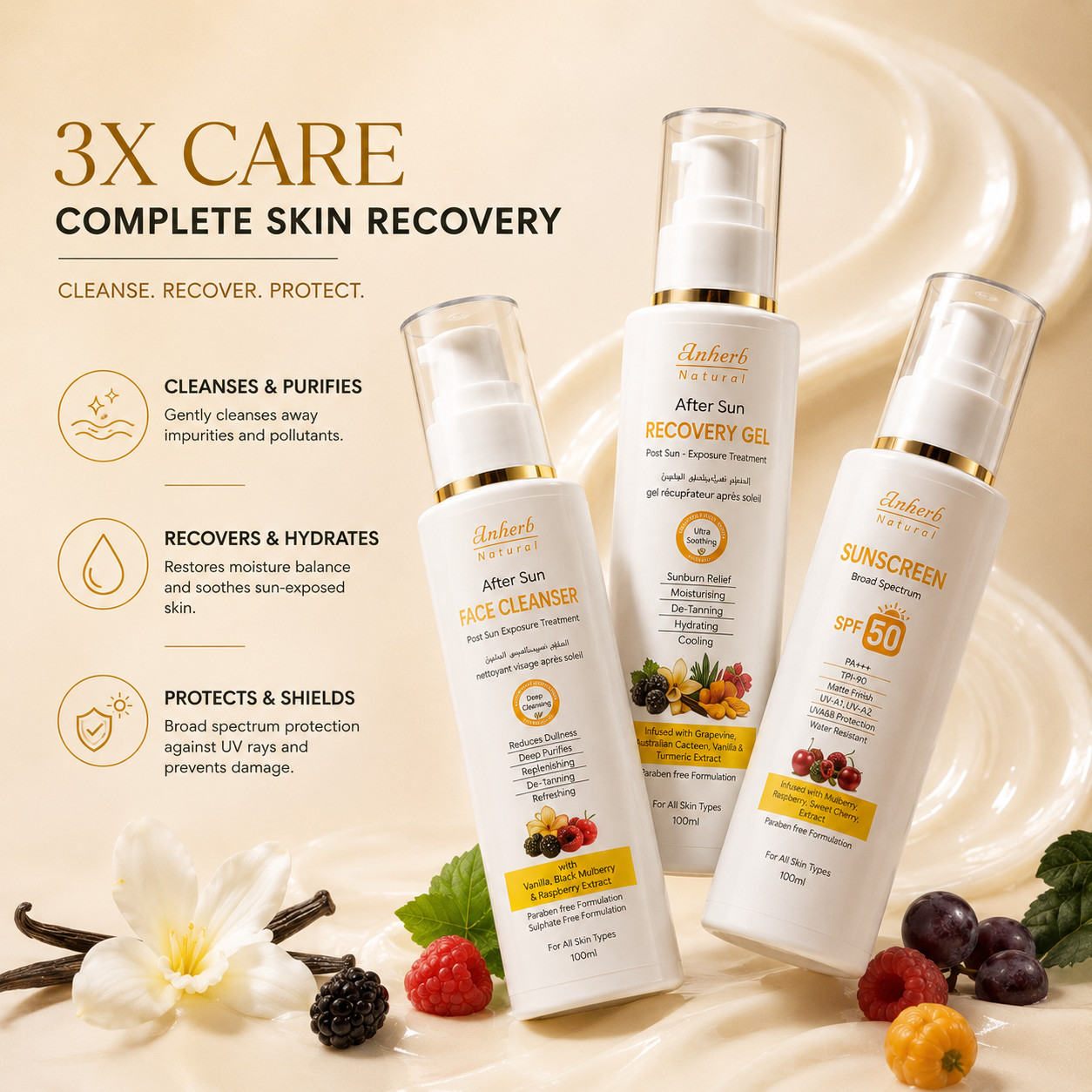 Complete sun protection combo — pack of 3